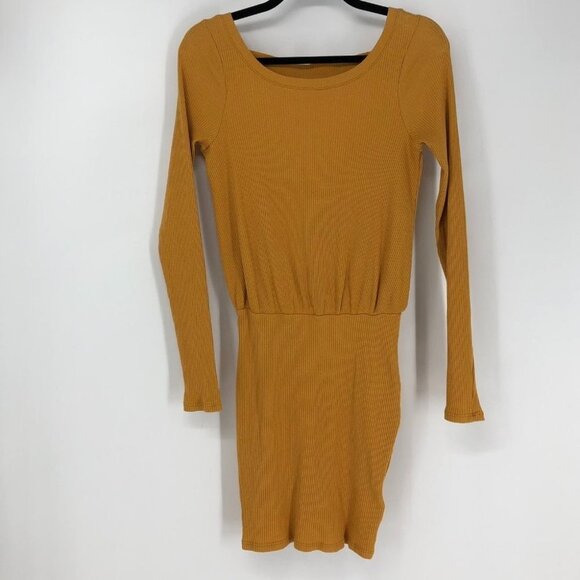 NWT FREE PEOPLE yellow On The Rooftop mini Dress S - Picture 2 of 16